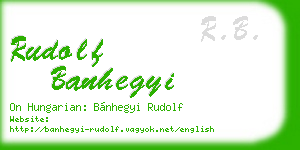 rudolf banhegyi business card