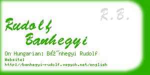 rudolf banhegyi business card